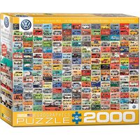 Puzzle Eurographics - Volkswagen Groovy Bus Collage, 2000 Teile