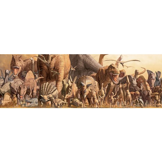 Puzzle panoramico Eurographics - Haruo Takino: Dinosauri, 1000 pezzi