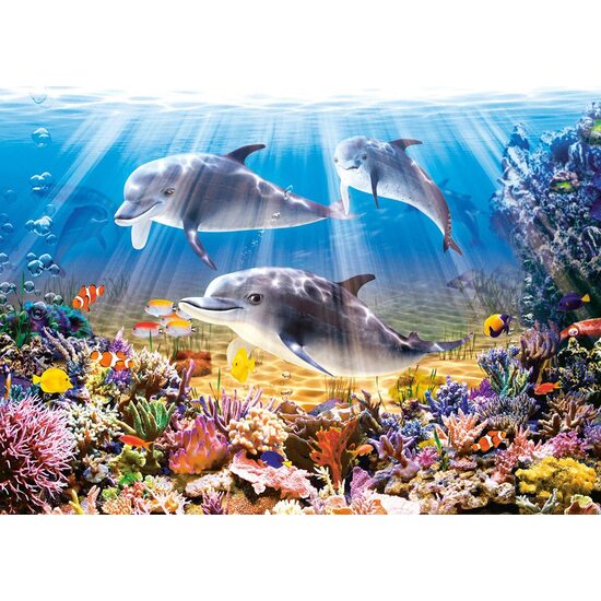 Puzzle Castorland - Delfine unter Wasser, 500 Teile