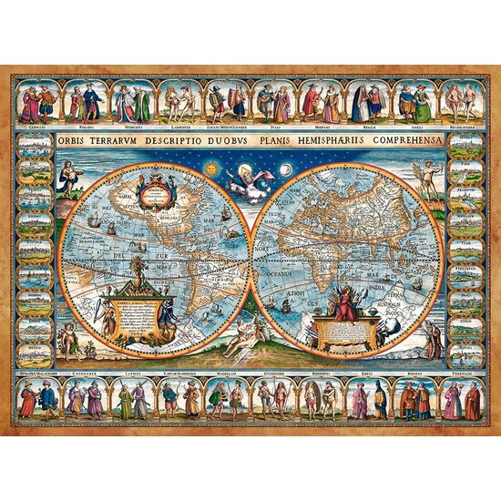 Puzzle Castorland - Karte des Wortes, 2000 Teile