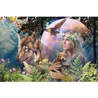 Puzzle Ravensburger - Wölfe im Mondlicht, 3000 Teile