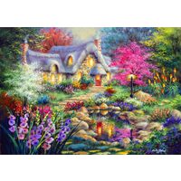 Bluebird-puzzel - Nicky Boehme: Cottage Pond, 1500 stukjes