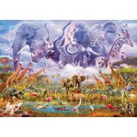 Puzzle Schmidt - Tiere am Wasserloch, 1000 Teile