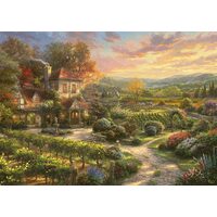 Puzzle Schmidt - Thomas Kinkade: Nei vigneti, 2000 pezzi