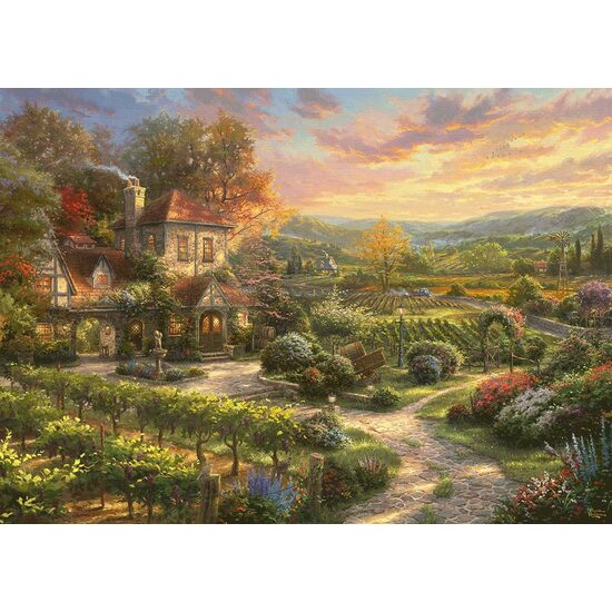 Puzzle Schmidt - Thomas Kinkade: Nei vigneti, 2000 pezzi