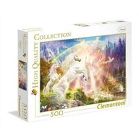 Puzzle Clementoni - Unicorni all'alba, 500 pezzi
