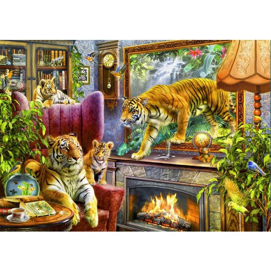 Puzzle Bluebird - Tigres que cobran vida, 2000 piezas