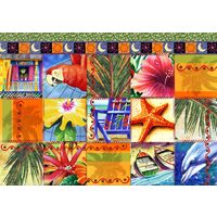 Bluebird Puzzel - Tropisch Quiltmozaïek, 1500 stukjes