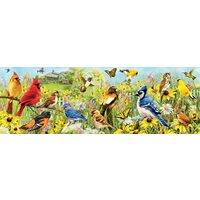 Eurographics Panorama-Puzzle – Gartenvögel, 1000 Teile