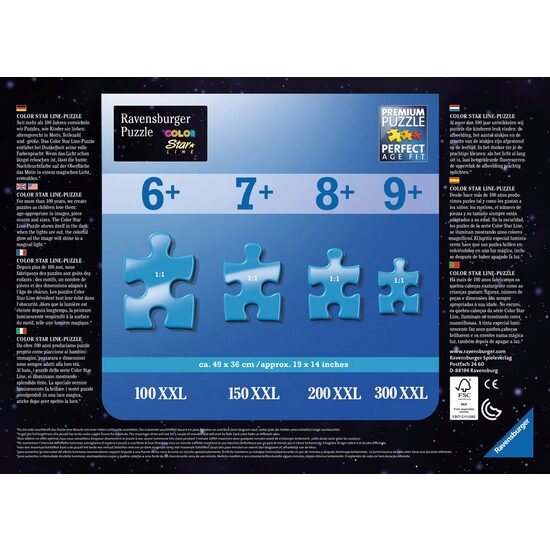 Ravensburger phosphoreszierendes Puzzle - Einhörner im Mondlicht, 100 Teile