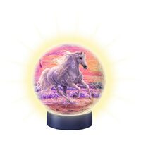 Ravensburger Globuspuzzle - Pferde am Strand, 72 Teile, mit LED
