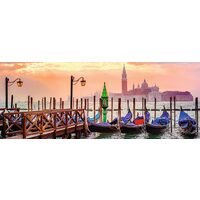 Ravensburger Panorama-Puzzle - Gondeln in Venedig, 1000 Teile