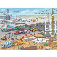 Puzzle Ravensburger - Baustelle am Flughafen, 100 Teile XXL
