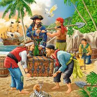 Puzzle Ravensburger - Piraten, 3x49 Teile