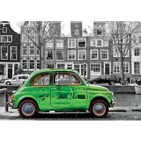 Puzzle Educa - Auto in Amsterdam, 1000 Teile schwarz und weiß, inklusive Kleber