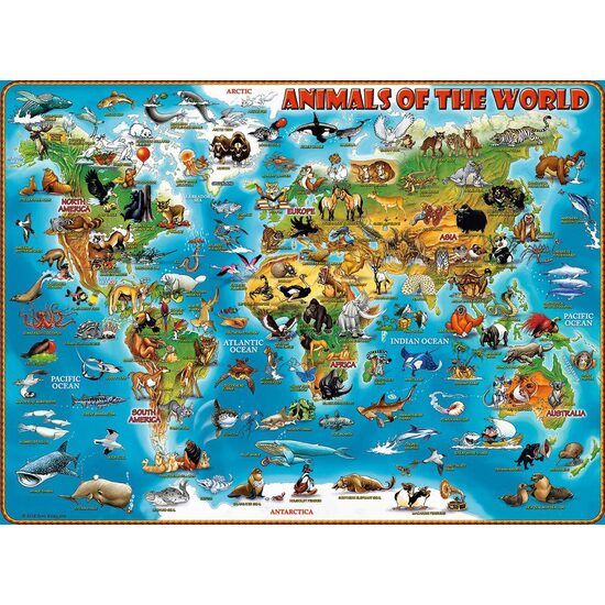 Puzzle Ravensburger - Tiere aus aller Welt, 300 Teile XXL
