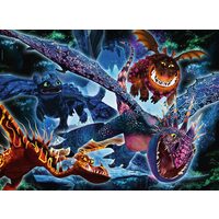 Ravensburger phosphoreszierendes Puzzle – Drachenzähmen leicht gemacht, 100 Teile