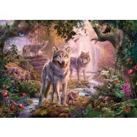 Puzzle Ravensburger - Wolfsfamilie, 1000 Teile