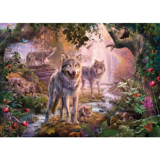 Puzzle Ravensburger - Famille des loups, 1000 pièces