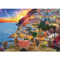 Puzzle Ravensburger - Abendessen in Positano, Italien, 1000 Teile