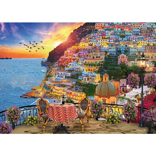 Puzzle Ravensburger - Dîner à Positano, Italie, 1000 pièces