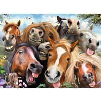 Puzzle Ravensburger – Selfies – Horsing Around, 500 Teile