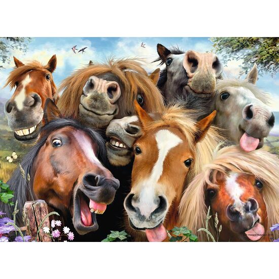 Puzzle Ravensburger - Selfies - À cheval, 500 pièces