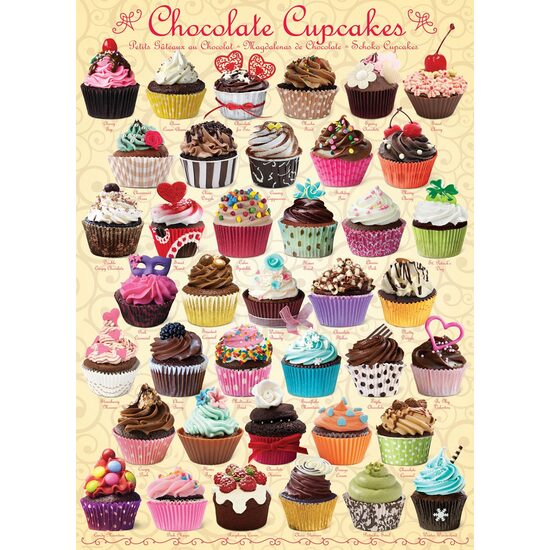 Puzzle Eurographics - Cupcakes al cioccolato, 1000 pezzi