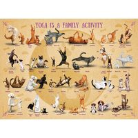 Puzzle Eurographics - Yoga ist eine Familienaktivität, 500 Teile XXL