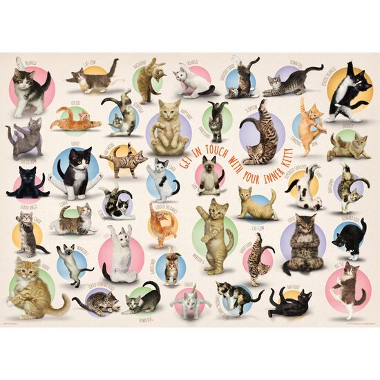 Puzzle Eurographics - Yoga-Kätzchen, 300 Teile XXL