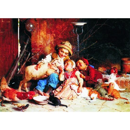 Puzzle Puzzle Or - Gaetano Chierici : Coquins de basse-cour, 1000 pièces