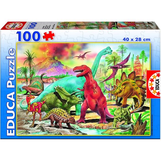 Puzzle Educa - Dinosaures, 100 pièces