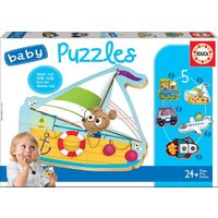 Puzzle Educa - 5 Babypuzzles, 3/4/5 Teile
