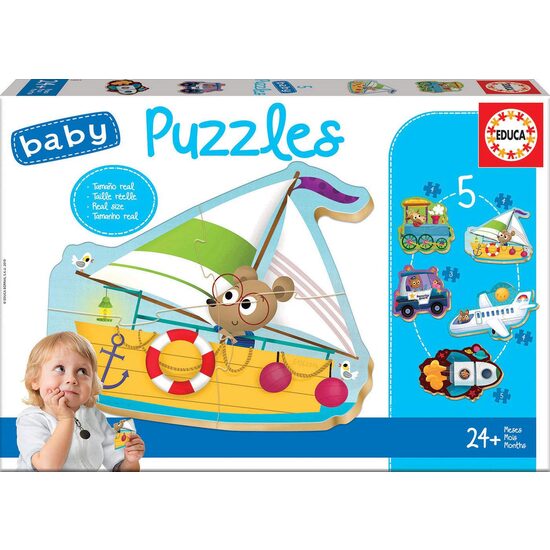 Puzzle Educa - 5 Babypuzzles, 3/4/5 Teile