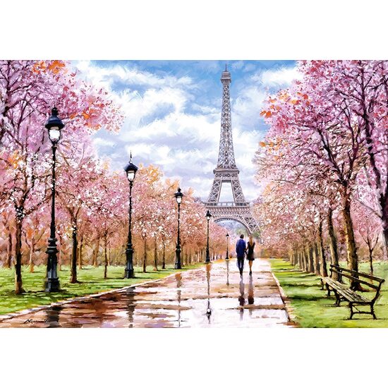 Puzzle Castorland - Romantic Walk in Paris, 1000 piese