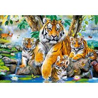 Puzzle Castorland - Tigri vicino al ruscello, 1000 pezzi
