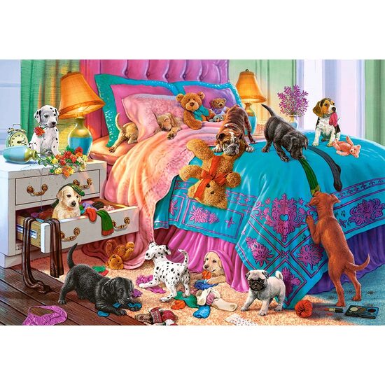 Puzzle Castorland - Naughty Puppies, 1000 Teile