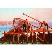 Puzzle Puzzle Gold - Fausto Zonaro: I Pescatori Portano la Pesca, 1000 pezzi