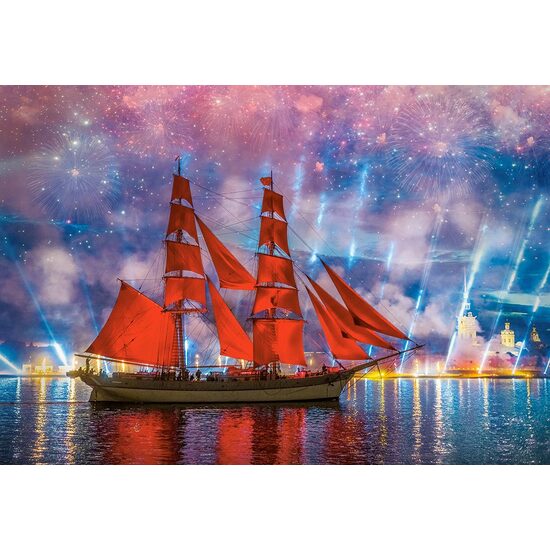 Puzzle Castorland - Rote Fregatte, 1000 Teile