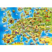 Puzzle Castorland - Europakarte, 100 Teile