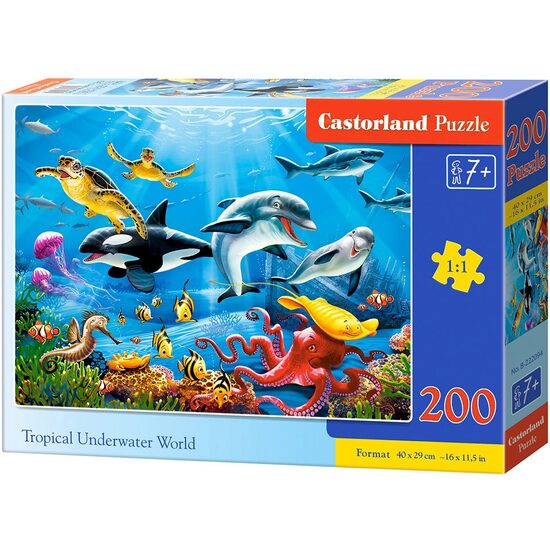 Puzzle Castorland - Mondo sottomarino tropicale, 200 pezzi
