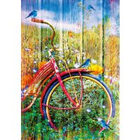 Bluebird puzzel - Bluebirds op een fiets, 1000 stukjes