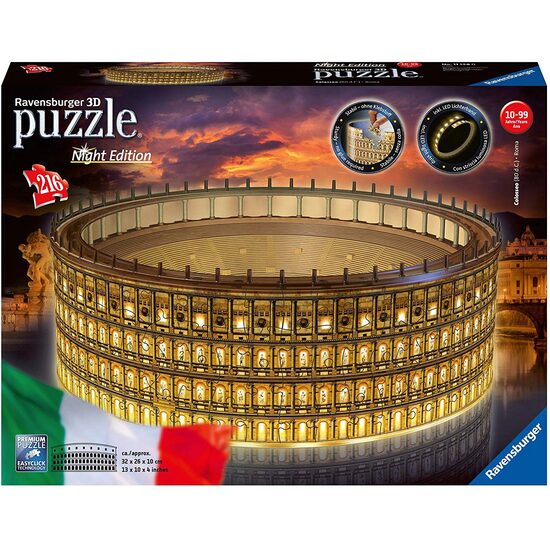Ravensburger 3D-LED-Puzzle - Das Kolosseum, 216 Teile
