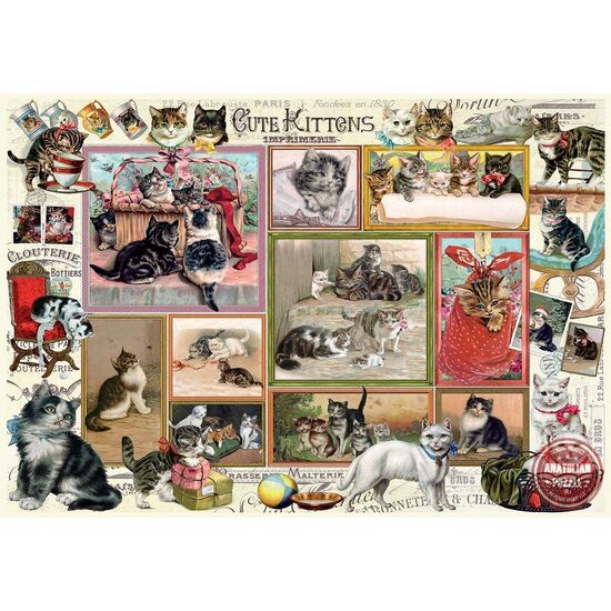 Puzzle anatolico - Barbara Behr: simpatici gattini e cani comici, 2x500 pezzi