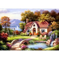 Anatolisches Puzzle - Sung Kim: Stone Bridge Cottage, 1500 Teile