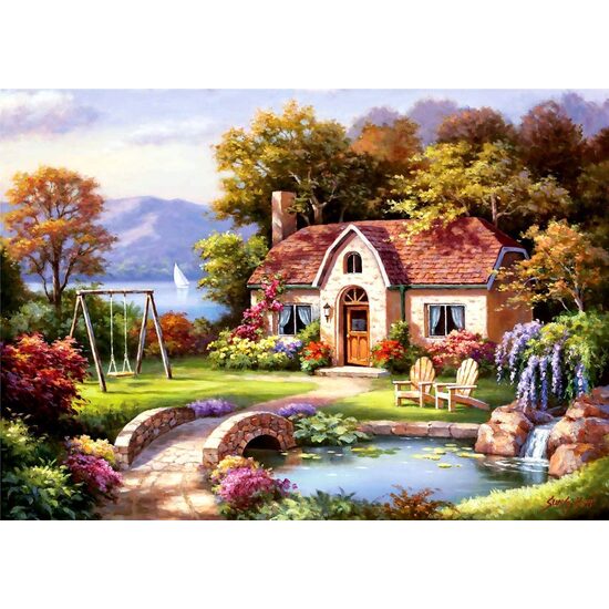 Anatolisches Puzzle - Sung Kim: Stone Bridge Cottage, 1500 Teile