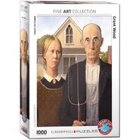 Puzzle Eurographics - Wood Grant: American Gothic, 1000 Teile
