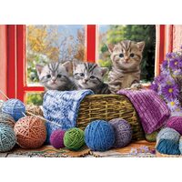 Puzzel Eurographics - Knittin' Kittens, 500 stukjes XXL