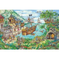 Puzzle Schmidt - Pirate Cove, 100 pezzi, contiene la bandiera dei pirati