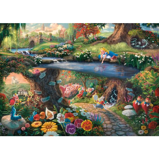 Puzzle Schmidt - Thomas Kinkade: Disney, Alice im Wunderland, 1000 Teile